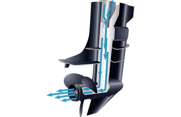 Diagram of Through Prop Hub Exhaust